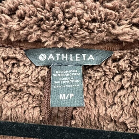 🩷 Athleta - Women's Westbound Sherpa Jacket - Mahogany. Size: M/P. NWT. - Picture 4 of 14